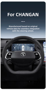 Breathable Leather Steering Wheel Cover for Changan Cars Car Interior Accessory Hocasen