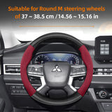 Carbon Suede Steering Wheel Cover for Mitsubishi