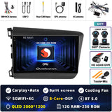 2K Android 15 Multimedia Head Unit for Honda Civic 2012-2015
