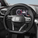 Matte Carbon Fiber Cover for Seat Ibiza Arona Leon Car Interior Accessory Hocasen