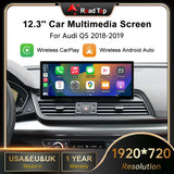 Wireless CarPlay 12.3 Inch Display for Audi Q5 MIB2 2018-2019 Android Head Unit wincago