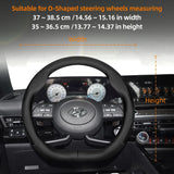 Breathable Leather Steering Wheel Cover for Hyundai