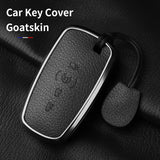 Metal and Leather Car Key Case Cover For Ford Car Interior Accessory OEM