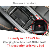 Smabee Armrest Storage Box for Mazda CX-50 Central Lower Layer Storage Tray Organizer Accessories Car Interior Accessory | An