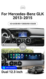 24.6 Inch Dual Screen Head Unit for Mercedes Benz GLK 2013–2015 Android Head Unit Aotsr