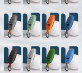 For Audi A6 A7 A8 E-tron Q5 Q8 C8 D5 Gold Edge Design Suede Car Key Case Shell Keychain Car Interior Accessory OEM