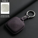 Leather Car Key Case Cover for Zeekr 7X Original Car Color Key Bag Cover Protection