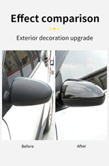 Carbon Fiber Mirror Covers for Smart Fortwo 09-14 Car Interior Accessory GMUNI