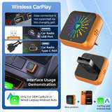 2in1 Wireless CarPlay Android Auto Adapter Universal CarPlay Adapter AKAMATE