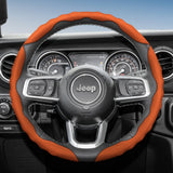 Jeep Breathable Wavy Leather Steering Wheel Cover
