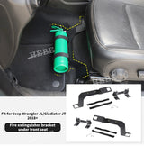 Under Seat Fire Extinguisher Mount for Jeep JL JT 18-25 Car Interior Accessory HEBE