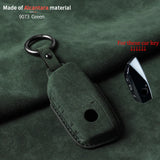 Suede Car Key Case for BMW For G38 G12 F49 i20 G07 G08 1 5 7 Series x1 x5 x7 ix XM i7 M760 Keychain Accessories