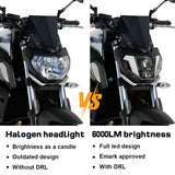 Super MT09 Headlights LED Lamp for YAMAHA MT-07 and FZ09 2014-2019 LED Headlight Assembly ANGLELITE