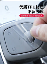 Leapmotor B10 B01 Car Steering Wheel Button TPU Protective Film Transparent Sticker Modification Car Steering Wheel Accessory