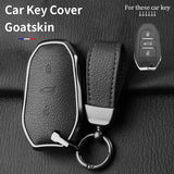 Citroen C5 X C4L C6 C3-XR AIRCROSS 308 408 508 2008 3008 4008 5008 DS 5LS 4S Metal and Leather Car Key Case Cover