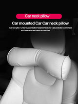 Leather Neck Pillow Lumbar Support for Universal Car Car Interior Accessory LINGLUYANG