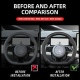 Zeekr Suede Carbon Fiber Steering Wheel Cover Trim Car Interior Accessory Hocasen