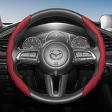 Sporty Wavy Leather Steering Cover for Mazda CX-5