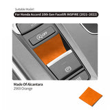 For Honda Accord 10th Gen Facelift & INSPIRE 2021+ Made of Alcantara Handbrake Button Trim Sticker Car Interior Tuning Accessory