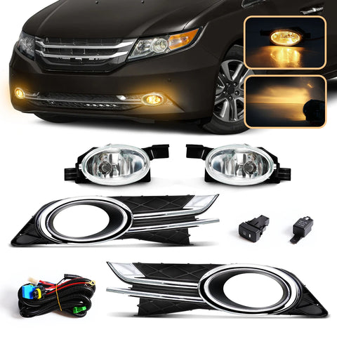 Fog Light Assembly Halogen for Honda Odyssey 2014-2015 Car Interior Accessory MAGIC COLORM