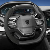 Sports Suede Steering Cover for Peugeot 208 3008 Car Interior Accessory Hocasen