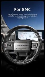 GMC Carbon Fiber Segmented Wheel Cover Silver Car Interior Accessory Hocasen