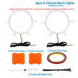 RGB Atmosphere Light Tweeter Speaker App Control Car Kit