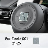 Car Steering Wheel Emblem Suede Decoration Sticker for Zeekr 001 21-25 Interior Modification Accessories