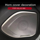 Stainless Steel Speaker Cover Trim for Volvo S60 V60 Car Interior Accessory LINGLUYANG