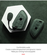 Suede car key case for BMW for 1 3 5 7 Series x1 x3 x5 x7 Car Key Case OEM