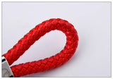 Premium PU Leather Braided Car Keychain Universal