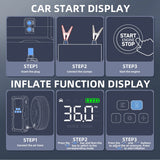 150PSI Air Pump Car Battery Emergency Boosters 7000A/1500A PEAK Car Jump Starter Power Bank Portable Starting Device Car Starter New