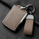 Metal and Leather Car Key Case Cover for Volvo XC40 XC60 S90 XC90 V90 2017 2018 Accessories