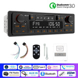 Retro Style 1Din MP3 Radio Bluetooth 5.1 EQ Fast Charge