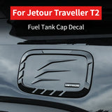 For Jetour Traveller T2 Exterior Car Fuel Tank Cap Decal Black Warrior Styling Accessory Car Interior Accessory OEM