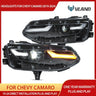 Black LED Projector Headlights for Chevy Camaro 2019