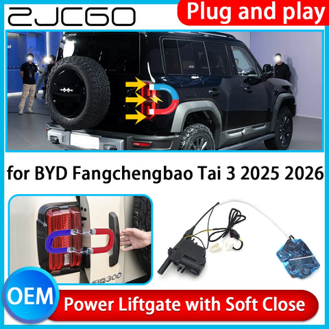 Electric Power Tailgate with Soft Close for BYD Fangchengbao 3 Car Interior Accessory ZJCGO Default Title