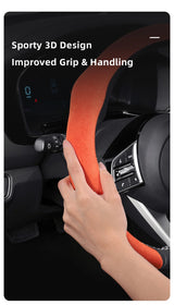Kia Suede Snap-On Steering Wheel Cover Non-Slip