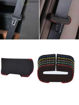 Suede Seat Belt Buckle Protector Cover Universal Fit Car Interior Accessory LINGLUYANG