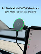 Foldaway Car Phone Mount Holder Magnetic Wireless Charger Compatible with MagSafe for Tesla Model 3 Y LAUNCH HIGHLAND 2026 2025