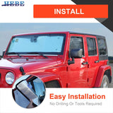 Window Sunshade Foil for Jeep Wrangler JK 2007-2017 Car Interior Accessory HEBE