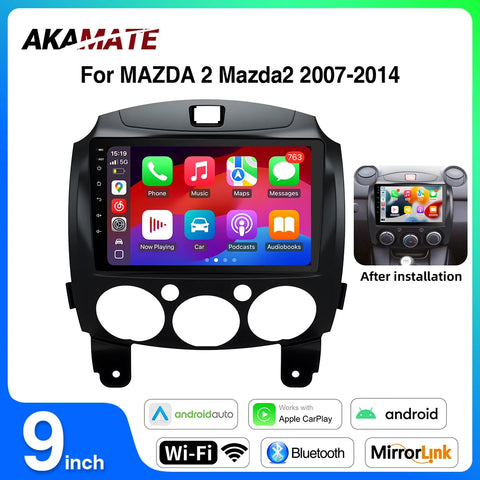 Android 13.0 Head Unit GPS for Mazda 2 2007-2014 Android Head Unit AKAMATE