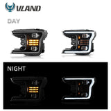 LED Headlights with Dual Beam Projector for Ford F150 18-20 Car Interior Accessory Vland