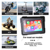 5Inch Waterproof Motorcycle Monitor with CarPlay & DVR
