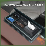 For BYD Yuan Plus Atto 3 Smart Driving Edition 2025 Car Center Console Screen Rear Storage Box Organization Interior Accessor