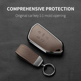 Leather Car Key Case Cover for Volkswagen Golf 8 MK8 Car Interior Accessory OEM