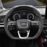 Audi Anti-Slip Suede Steering Wheel Cover Set