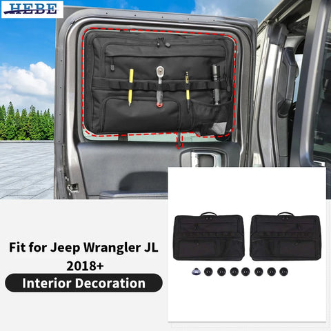 Rear Window Storage Bag for Jeep Wrangler JK JL 4-Dr Car Interior Accessory HEBE