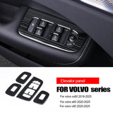 Window Switch Trim Cover for Volvo XC60 S60 Car Interior Accessory LINGLUYANG xc60 2018-2025 4pcs Black titanium