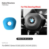 Top Suede For BMW 5er l5 G60 (2023-) X3 G45 (2025-) Steering Wheel Panel Cover Boot Car Premium Interior Accessories Style B